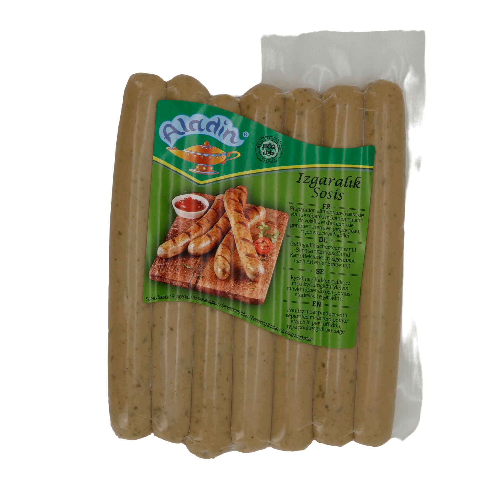 Würstchen Aladin | Izgaralık Sosis | Halal, Geflügel für den Grill | 500g ALADIN